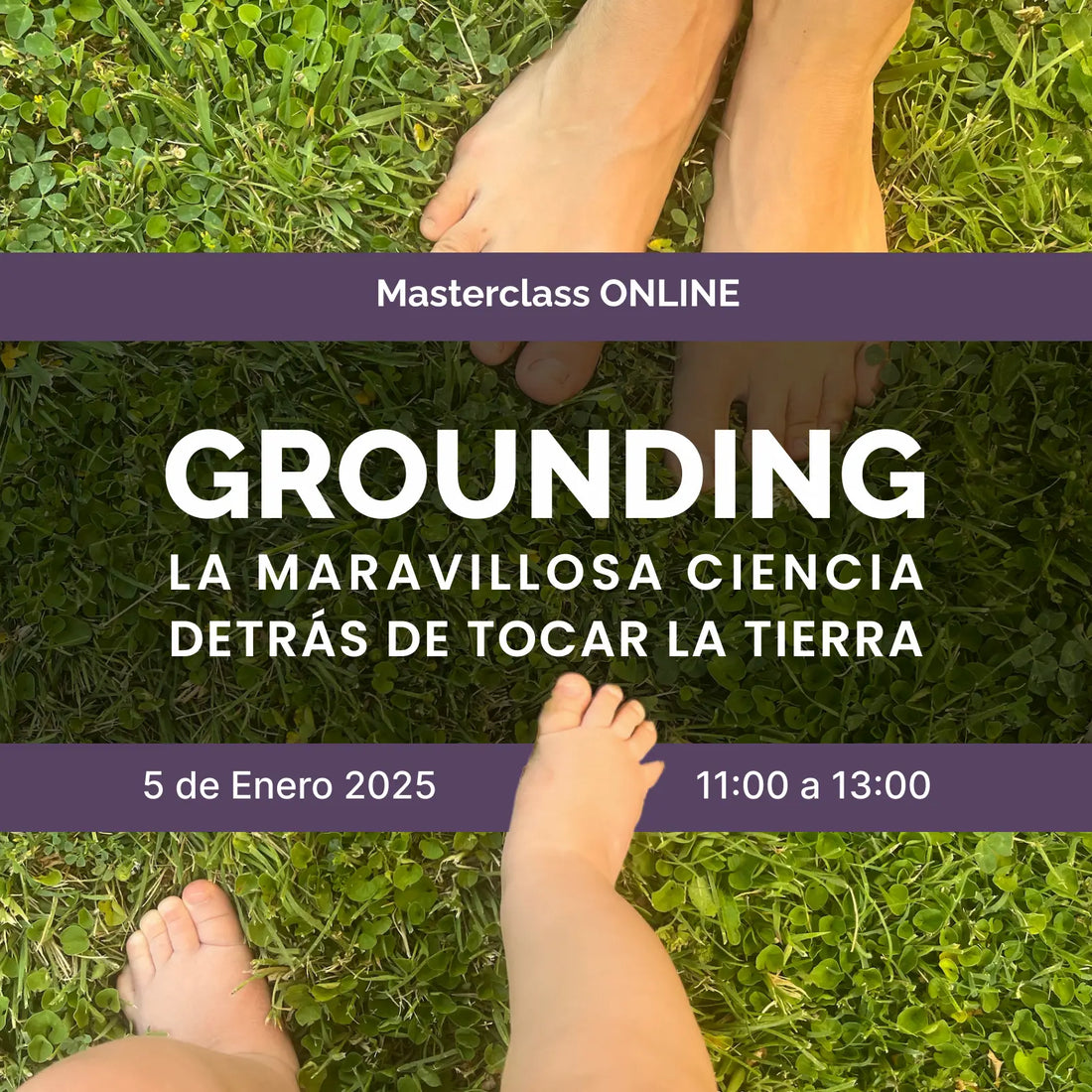 Masterclass ONLINE 05/01/2025 "Grounding, La maravillosa ciencia detrás de tocar la Tierra"