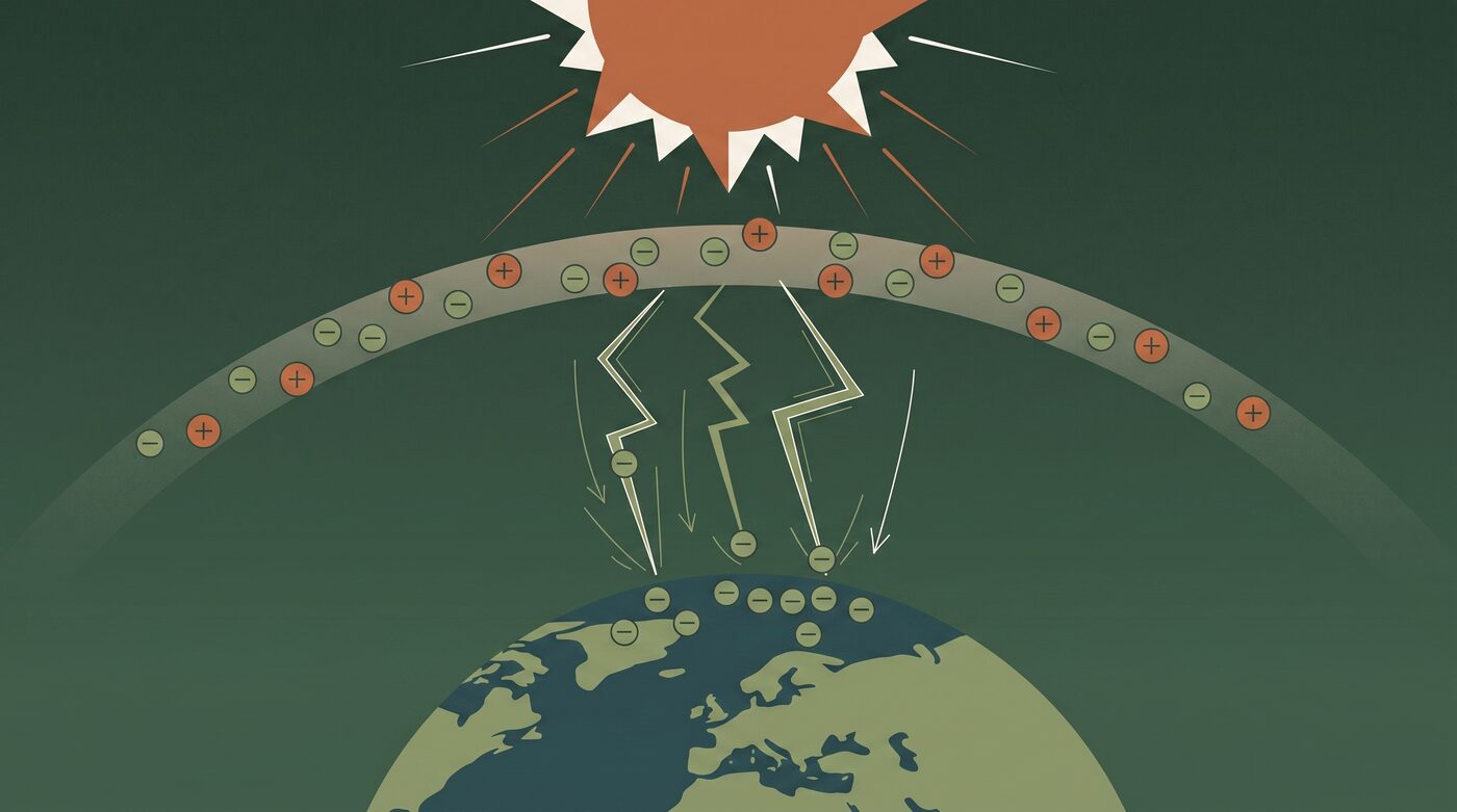 La Tierra como una batería gigantesca: el sol carga la ionósfera y los relámpagos llevan electrones a la superficie